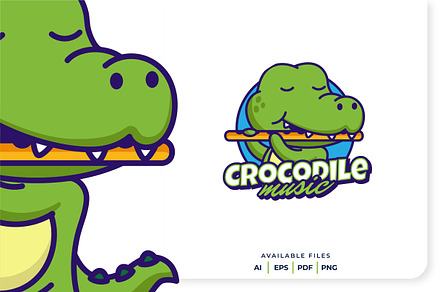 Crocodile Music Logo Design