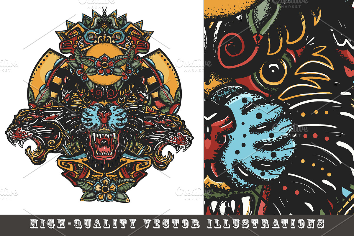 Black panthers tattoo, a Background Graphic by intueri (Photo 11 of 12)