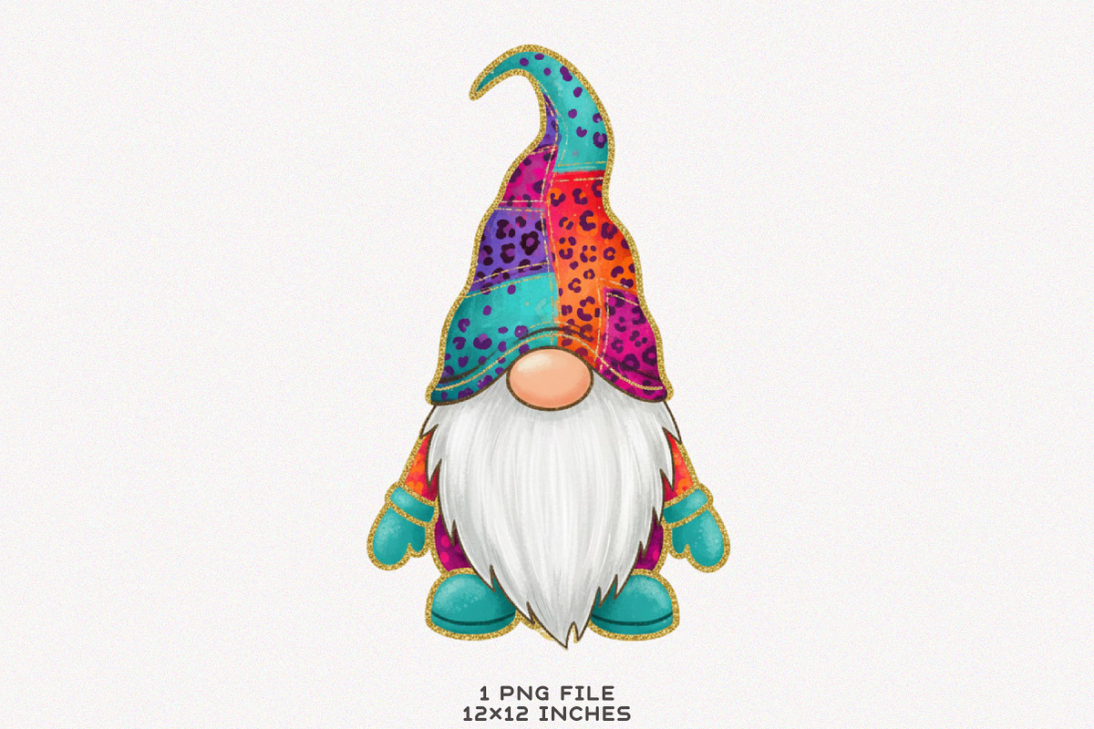 Christmas Gnome Glitter Brushstroke, an Illustration by SinaCreation (Photo 1 of 7)