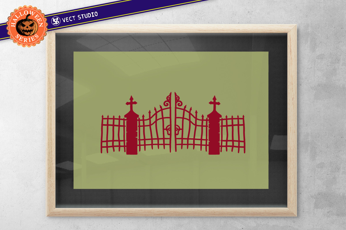 9 Creepy Gate Halloween StampBrushes, a Brush Add-On by vectstudio (Photo 8 of 10)