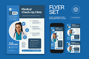 Medical Check-Up Clinic Flyer, a Flyer Template by graphicook