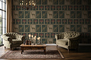 Vintage Deer Geometric Pattern, a Pattern Graphic by StudioGlouna (Thumbnail 2 of 9)