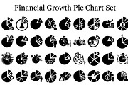 Financial Growth Pie Chart Set, a Graphic by hafijul (Thumbnail 1 of 12)