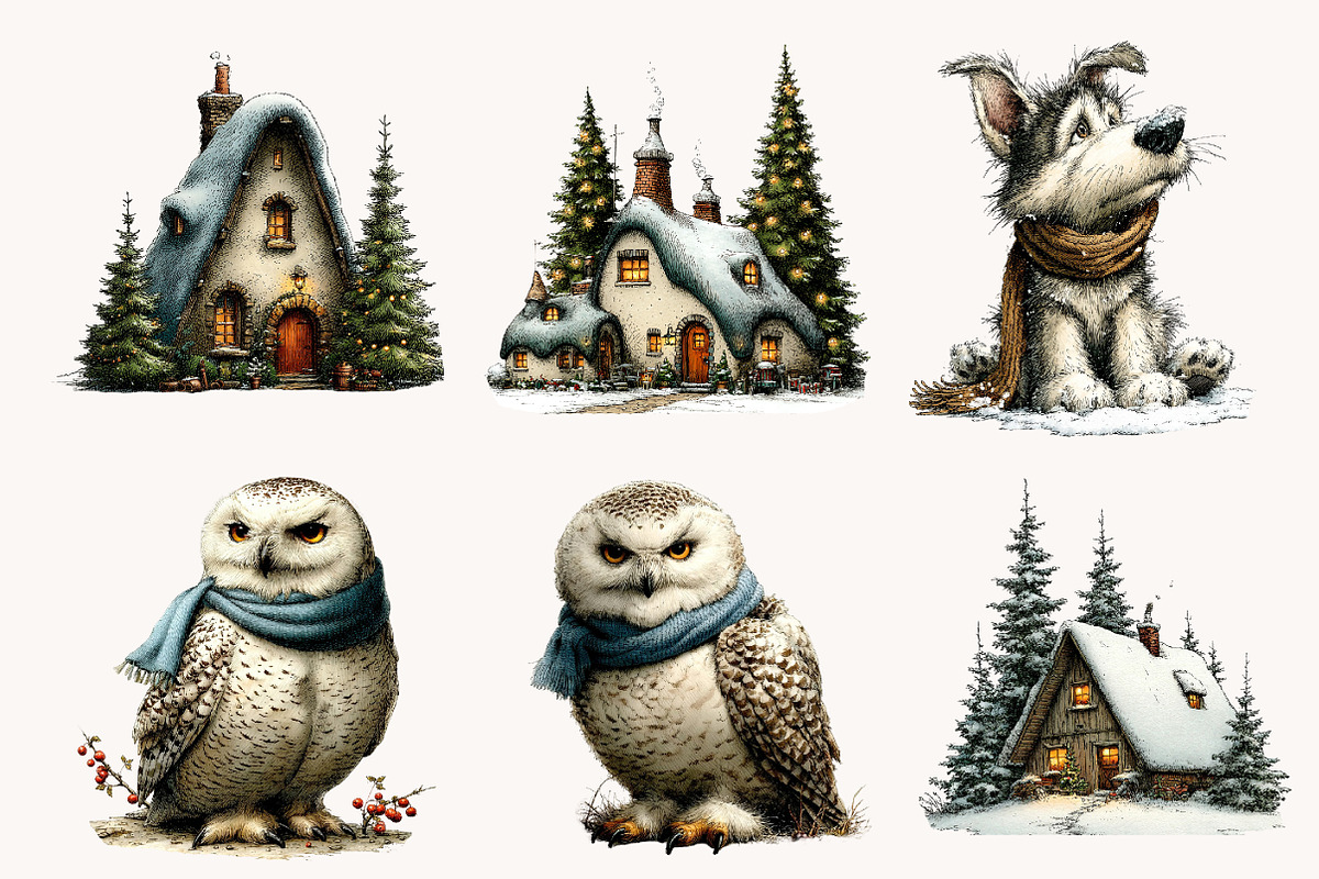 North Pole Clipart Bundle, a Seasonal Illustration by Designworld (Photo 6 of 11)