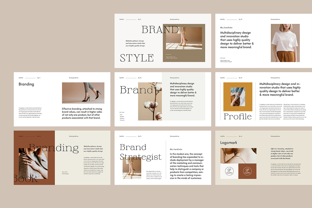 CAEFFRA - INDD/PPTX Brand Guidelines, a Presentation Template by Elokka Std. (Photo 9 of 12)