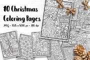 Merry Christmas Coloring Pages A4, a Texture Illustration by RabbitAndPencil (Thumbnail 2 of 6)