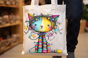 Whimsical Christmas Cat Clipart, an Illustration by SinaCreation (Thumbnail 4 of 6)