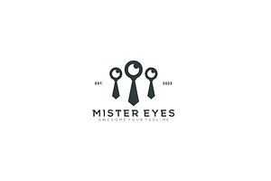 Modern Mister eye logo template icon
