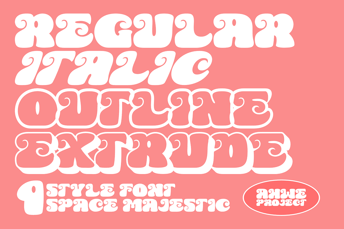 Space Majestic, a Sans Serif Font by ahweproject (Photo 6 of 10)