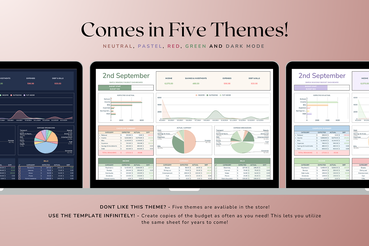 Simple Biweekly Budget - Neutral, a Templates & Theme by The Creative Plans co (Photo 2 of 10)