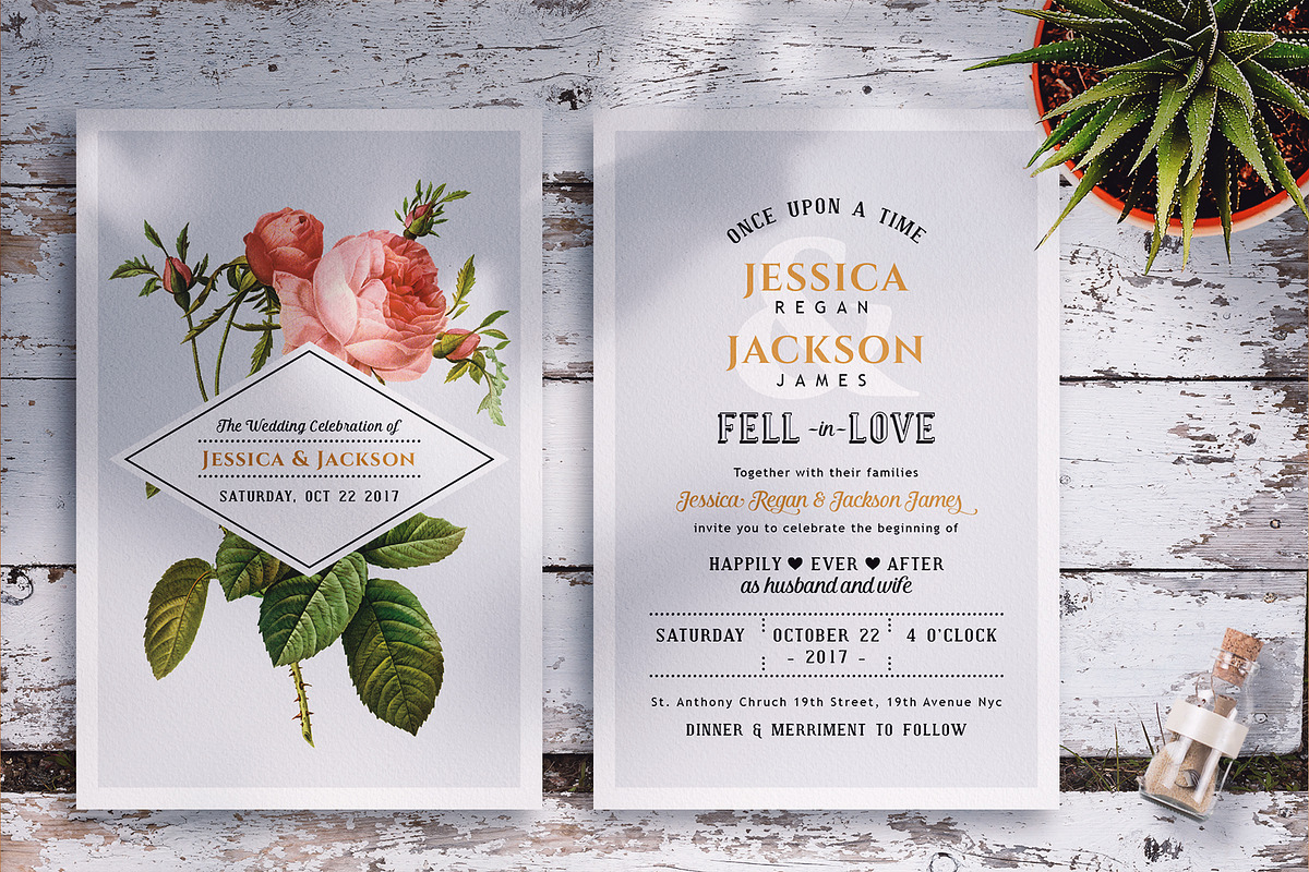 FLOWER WEDDING INVITATION, an Invitation Template by Totem Invitation House (Photo 2 of 4)