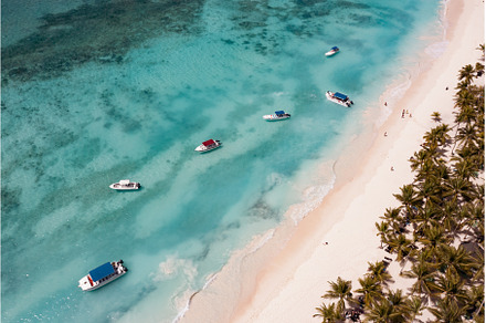 Tropical Caribbean beach from above, a Nature Photo by Nature and travel