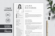 Resume Template CV + Cover Letter, a Resume Template by Klamp Studio (Thumbnail 2 of 7)
