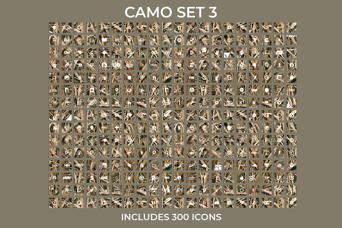 1200 Hunting Orange & Camo iOS Icons, an Icon by A Good Design Studio (Photo 5 of 7)
