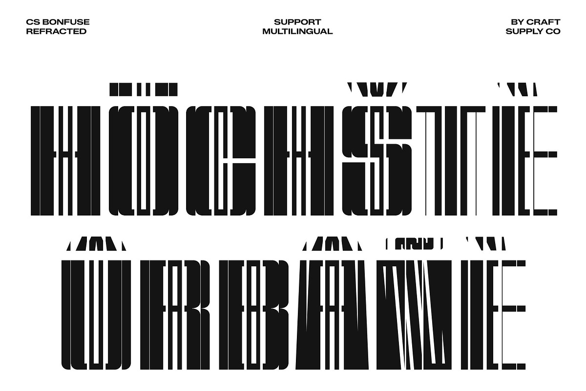 CS Bonfuse Refracted, a Sans Serif Font by Craft Supply Co. (Photo 7 of 8)