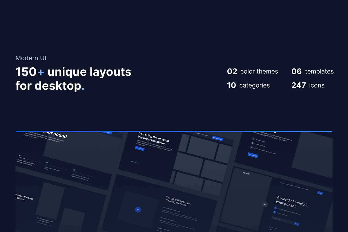 Tonality Wireframe Kit, a Wireframe Template by guilhermevital (Photo 3 of 6)