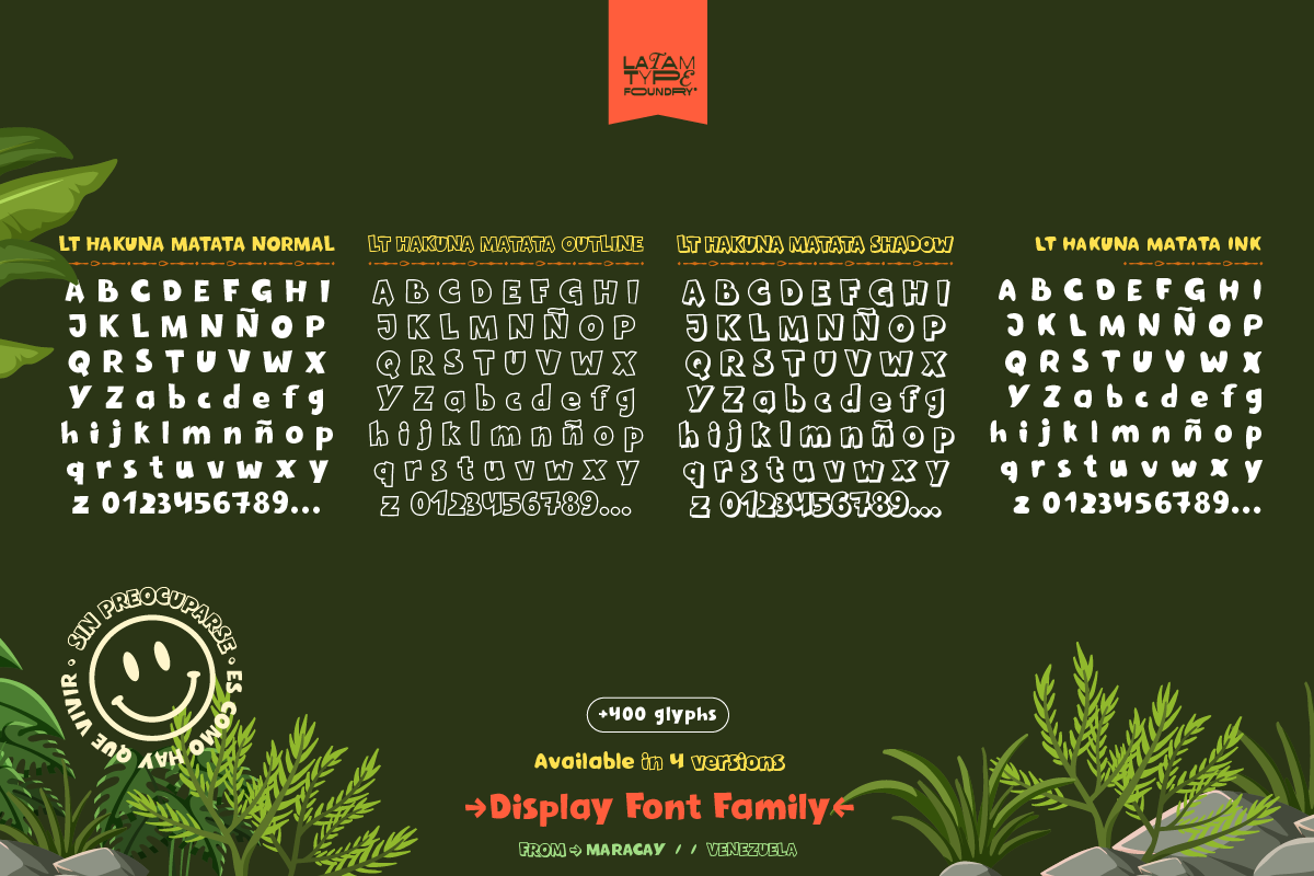 LT Hakuna Matata - Display Font, a Sans Serif Font by NasArt© (Photo 3 of 7)