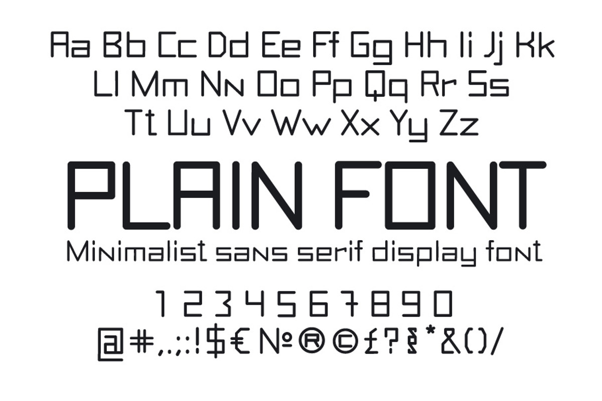 Plain Minimalist Sans Serif Font, a Sans Serif Font by Oleg Tokarev Art (Photo 2 of 2)