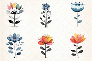 Abstract Flower Clipart Bundle, an Illustration by DreamCafeArt (Thumbnail 3 of 8)