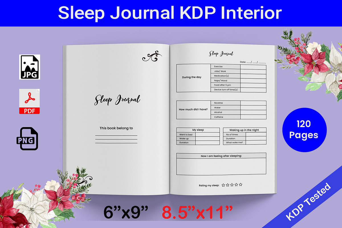 Sleep Journal KDP Interior Paperback, a Graphic by Hitubrand (Photo 1 of 4)