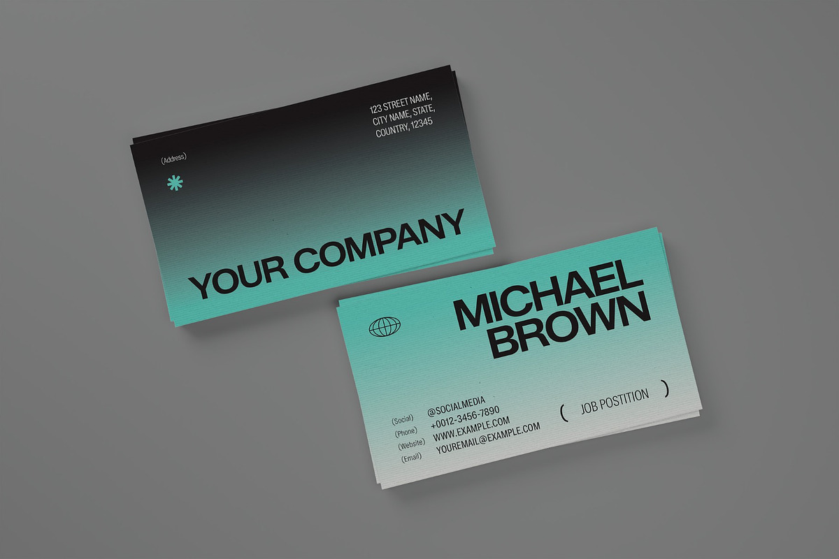 Company Business Card, a Business Card Template by graphicook (Photo 3 of 3)