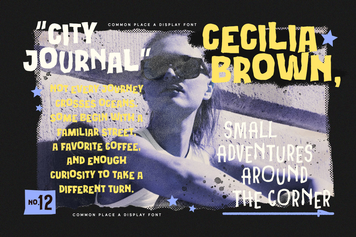 Common Place Zine Paper Display Font, a Handwritten Font by Letterhend Studio (Photo 5 of 10)