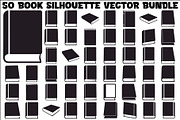 Book Silhouette Vector Bundle, an Illustration by Gaye Art (Thumbnail 1 of 51)