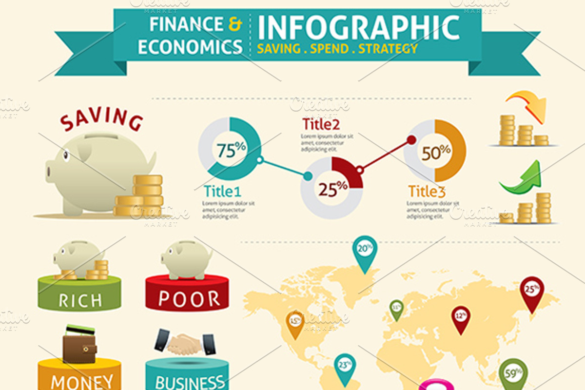 Finance & Economics Infographic, a Finance Illustration by VectorCat (Photo 2 of 3)