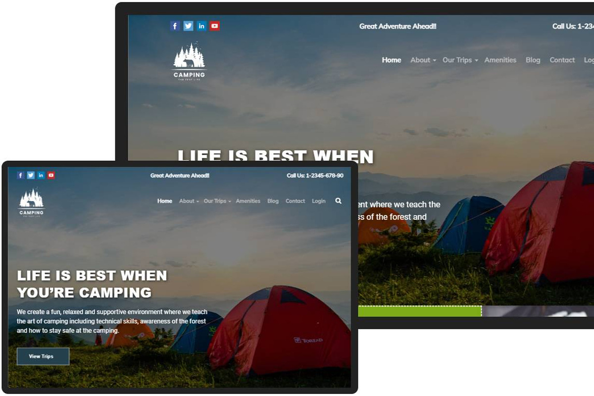 Camping Responsive WordPress Theme preview 6