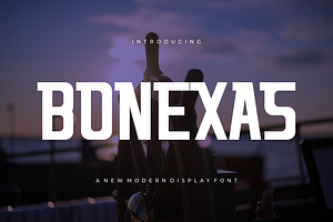 Bonexas - Font, a Sans Serif Font by artchiles_design