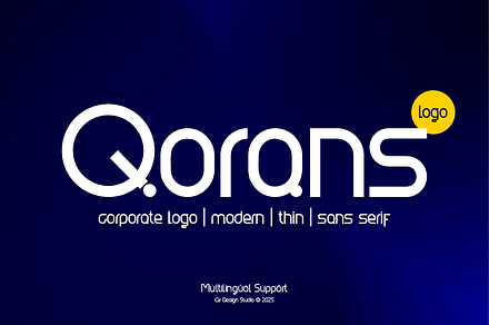 Qorans - Corporate Logo Font, a Sans Serif Font by QR Design Studio