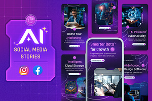 Artificial Intelligence Stories, a Social Media Template by Brandify Studio