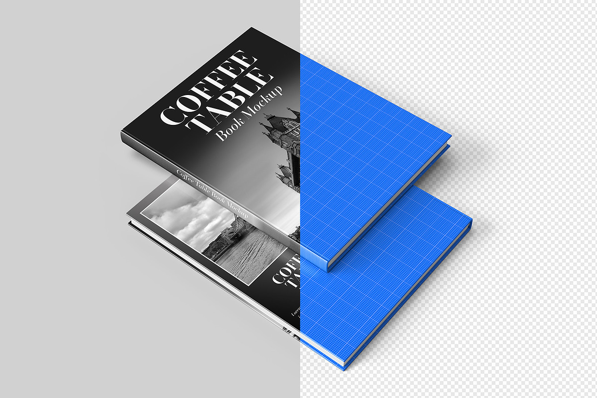 Coffee Table Book Mockup - 9 views, a Books & Magazine Mockup by Illusiongraphic (Photo 11 of 25)