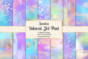 Iridescent Foil Paint Textures