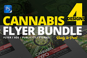 Cannabis Flyer BUNDLE, a Flyer Template by Maioriz Shop (Thumbnail 1 of 5)