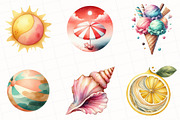 Abstracts Cute Summer Clipart, an Illustration by OK Design (Thumbnail 5 of 5)