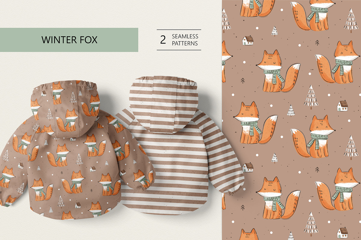 Winter fox, a Pattern Graphic by Olena Kuznietsova (Photo 1 of 10)