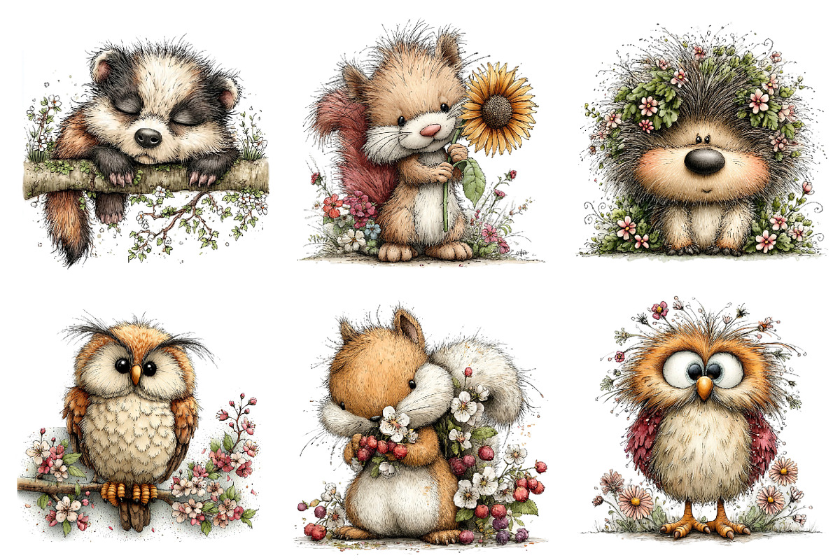 Whimsical Summer Woodland Animals, an Illustration by Dream Creation (Photo 6 of 8)