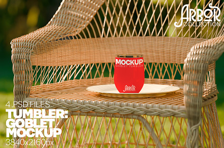Goblet Tumbler Mockup Bundle Arbor