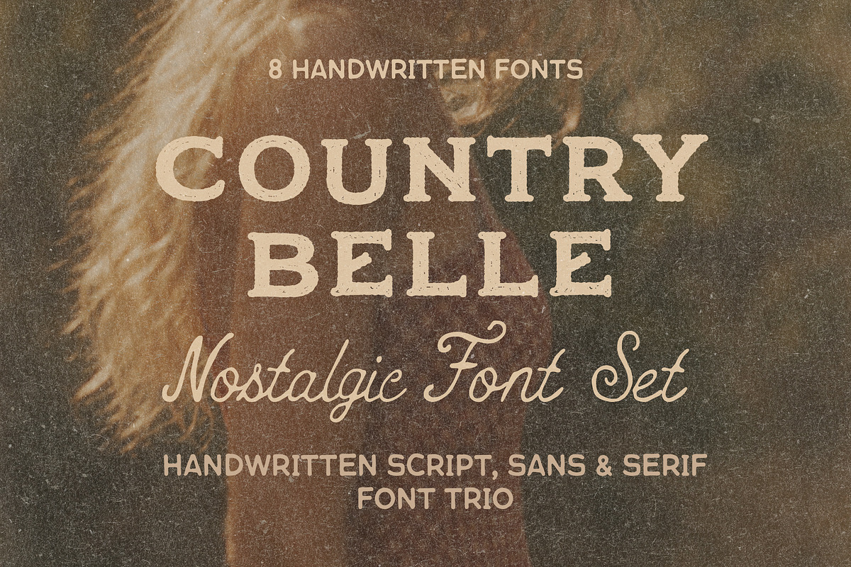 Rustic Handwritten Western Font Trio, a Handwritten Font by Laras Wonderland (Photo 1 of 11)