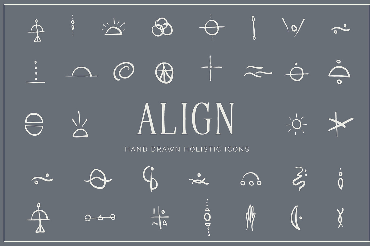 Wellness Holistic Boho Yoga Icons, an Outline Icon by CreativeWilderness (Photo 1 of 10)