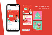 Christmas Sale Instagram Post, a Social Media Template by Artnivora.Std (Thumbnail 1 of 2)