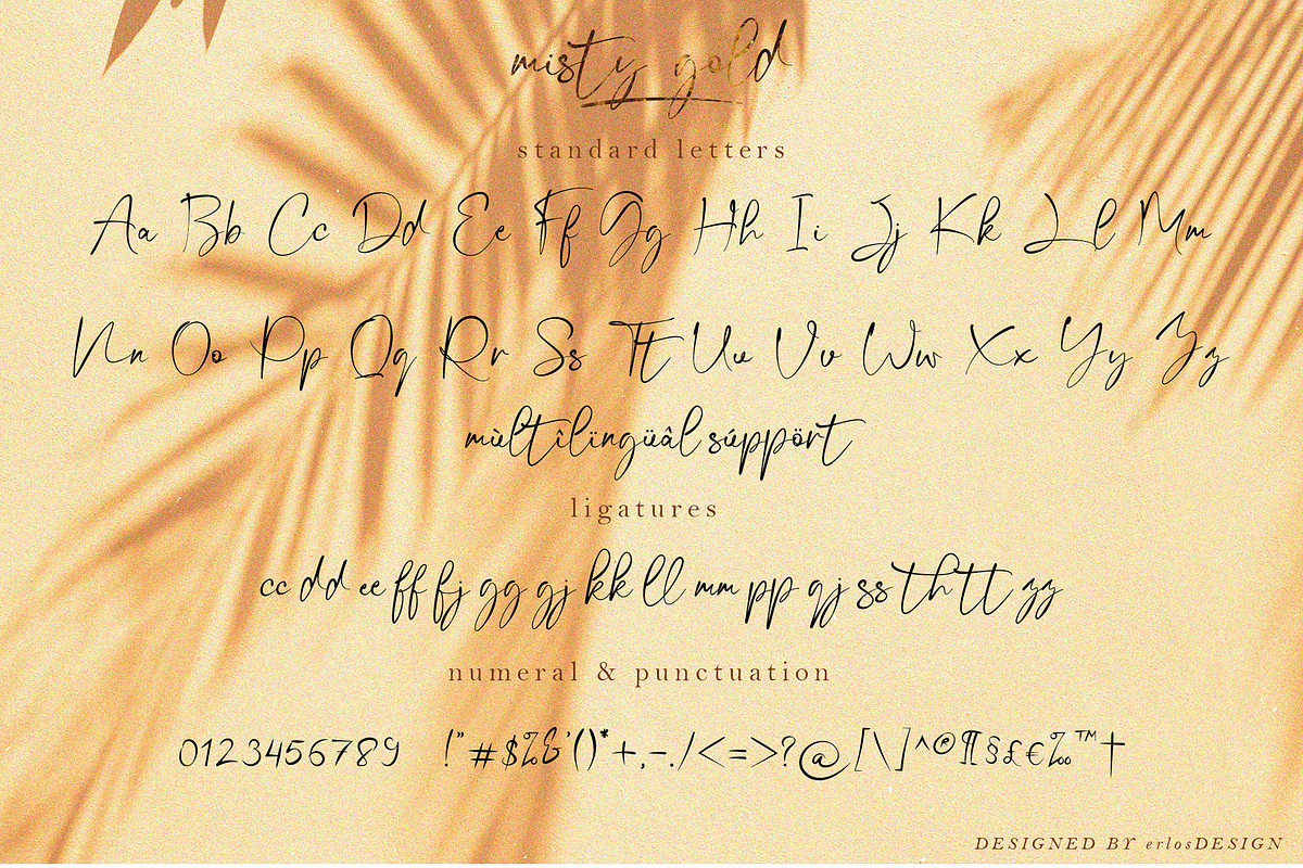 Misty Gold - Signature Fonts, a Script Font by erlosDESIGN (Photo 10 of 12)