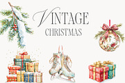 Vintage Christmas Clipart Collection, a Seasonal Illustration by studioequinox (Thumbnail 7 of 8)