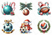 Christmas Sport Balls Sublimation PN, an Illustration by DreamPrint404 (Thumbnail 5 of 5)
