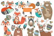 Huge Tribal Animal Clipart Bundle, an Animal Illustration by Kenna Sato Designs (Thumbnail 3 of 4)