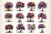Whimsical Tree Clipart PNG, an Illustration by Dream Creation (Thumbnail 4 of 7)