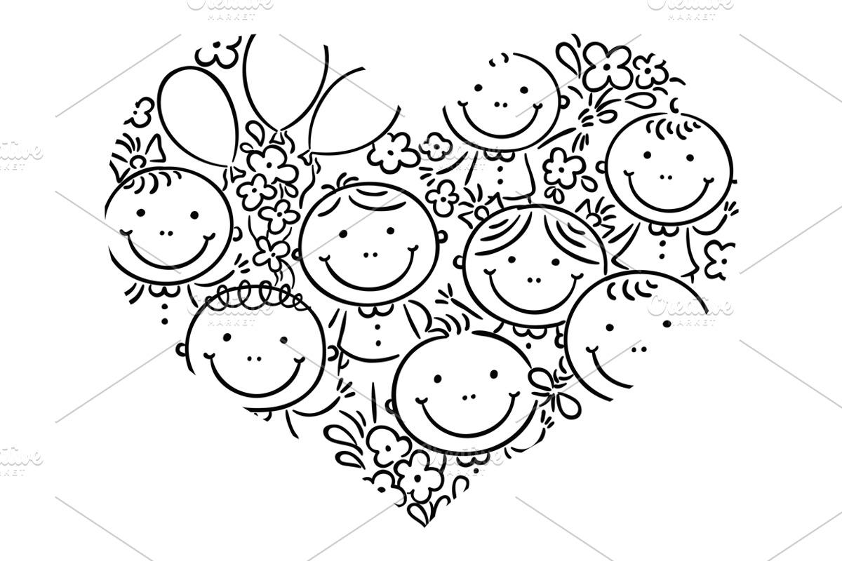 Cartoon kids frames and borders set, a Person Illustration by Bubert Art (Photo 11 of 13)