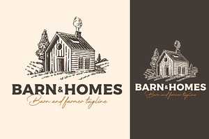 Vintage farm barn ranch home nature, a Branding & Logo Template by Vinsvectory