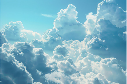 Blue sky shining through white, a Nature Photo by Ylivdesign